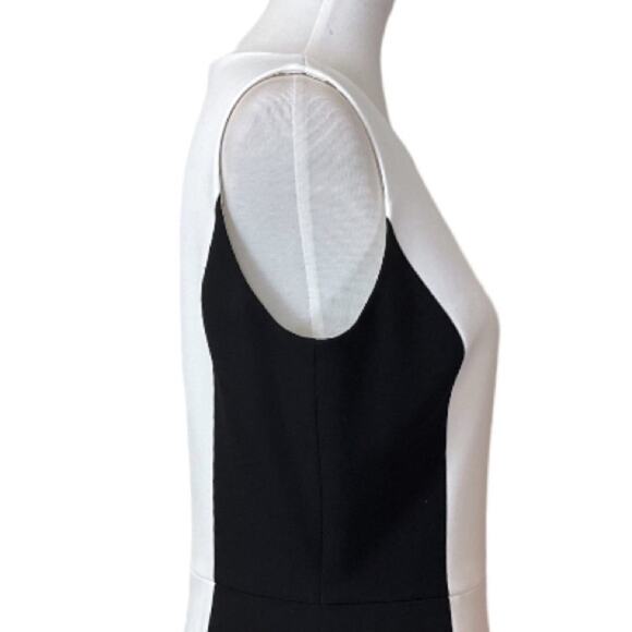 Preston & York Women’s Dress Sheath Classic Black White Color Block Size 8 - Picture 7 of 10